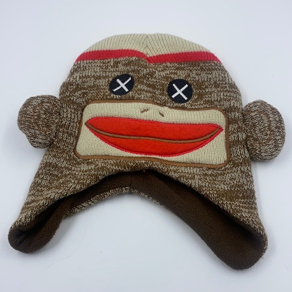 Sock Monkey Hat Youth Size - Picture 1 of 6